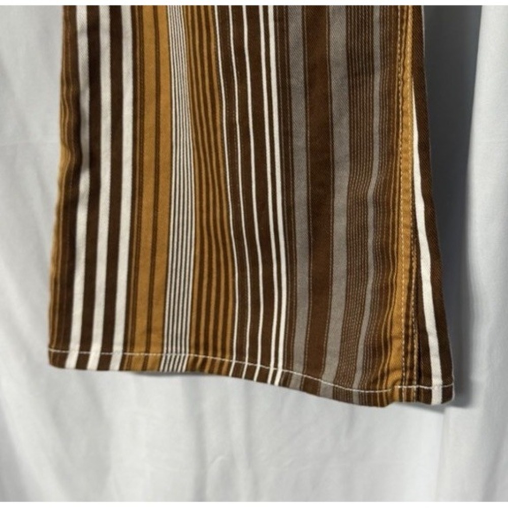 NWT Swedish Hasbeens Womens Designer Striped Flared Leg Jeans Size 28 EUC - Picture 5 of 10